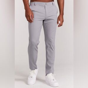 Redvanly Men's Gray Bradley Pull On Performance Golf Pants Stretch Large 34/30